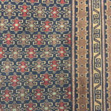 Kalyan - Hand Knotted Wool Rug in Navy Blue/Brown