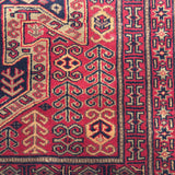 Orvash - Hand Knotted Wool Rug in Crimson Red/Burnt Orange