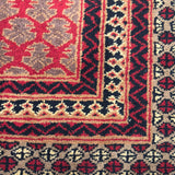 Ruhana Bagh – Hand Knotted Wool Rug in Ribbon Red/Mushroom