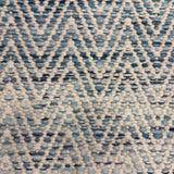 Neer Kavya – Hand Woven Wool Rug in Sky Blue/Cream