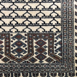 Isparta – Hand Knotted Wool Rug in Cream/Black