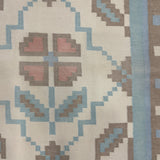 Niva Bloom – Hand Woven Cotton Rug in Powder Blue/Taupe