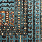Neelvat – Hand Knotted Wool Rug in Turquoise Blue