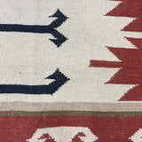 Kiaan Dastaan – Hand Woven Wool Rug in Cream/Terracotta
