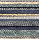 Samudra Raag – Hand Woven Wool Rug in Teal Blue/Ivory