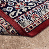 Samira - Hand Knotted Wool Rug in Crimson/Midnight Blue