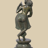 Lady with Mirror – Sculpture in Brass
