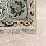 Safarnama – Hand Knotted Wool Rug in Cream/Grey