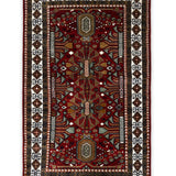 Laalkaar – Hand Knotted Wool Rug in Red/Cream