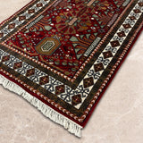 Laalkaar – Hand Knotted Wool Rug in Red/Cream
