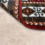 Laalkaar – Hand Knotted Wool Rug in Red/Cream