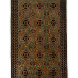 Vanaraj – Hand Knotted Wool Rug in Olive Green/Brown