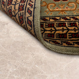 Vanaraj – Hand Knotted Wool Rug in Olive Green/Brown