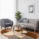 Ardhika – Hand Tufted Wool Rug in Camel Brown/Ivory