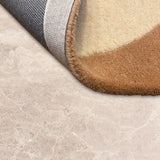 Ardhika – Hand Tufted Wool Rug in Camel Brown/Ivory