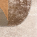 Ardhika – Hand Tufted Wool Rug in Camel Brown/Ivory