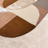 Ardhika – Hand Tufted Wool Rug in Camel Brown/Ivory