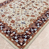 Rivayat – Hand Tufted Wool Rug in Beige/Wine