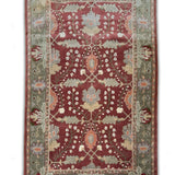 Zarminah – Hand Tufted Wool Rug in Brick red/olive Green