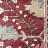 Zarminah – Hand Tufted Wool Rug in Brick red/olive Green