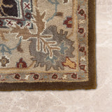 Borderline Drift – Hand Tufted Wool Rug in Chocolate Brown/Beige