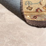 Borderline Drift – Hand Tufted Wool Rug in Chocolate Brown/Beige