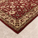 Mehr-e-Kashan – Hand Tufted Wool Rug in Brick Red/Beige