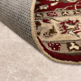 Mehr-e-Kashan – Hand Tufted Wool Rug in Brick Red/Beige