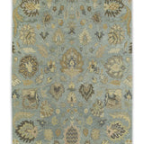Safina Noor – Hand Tufted Wool Rug in Dusty Blue/Beige