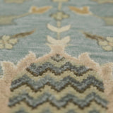 Safina Noor – Hand Tufted Wool Rug in Dusty Blue/Beige