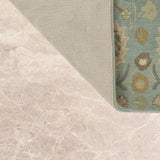 Safina Noor – Hand Tufted Wool Rug in Dusty Blue/Beige