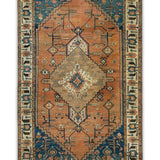 Zarif Dalan – Hand Tufted Wool Rug in Rust/Teal Blue