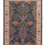 Sahar Bagh – Hand Tufted Wool Rug in Slate Blue/Beige