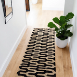 Switchline – Hand Woven Jute Rug in Beige/Black