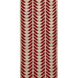 Scarlet Current – Hand Woven Jute Rug in Ribbon Red/Beige