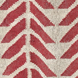 Scarlet Current – Hand Woven Jute Rug in Ribbon Red/Beige