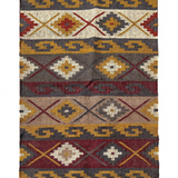 Amber Traverse – Hand Woven Jute Rug in Mustard Yellow/Maroon