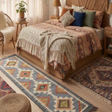 Waymark – Hand Woven Jute Rug in Slate Blue/White