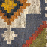 Slate Passage – Hand Woven Jute Rug in Slate Blue/White