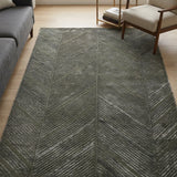 Atelier Cherom  – Hand Tufted Wool Rug in Olive Green