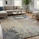 Sapphire Cherom – Hand Tufted Wool Rug in Sapphire Blue/Beige