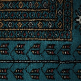 Neelkhana – Hand Knotted Wool Rug in Turquoise Blue/Black