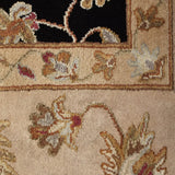 Mehergul – Hand Knotted Wool Rug in Navy Blue/Beige