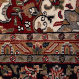 Shahrzarin – Hand Knotted Wool Rug in Cream/Brick Red