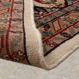 Shahrzarin – Hand Knotted Wool Rug in Cream/Brick Red