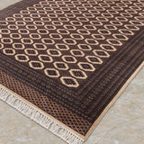 Mehrdast – Hand Knotted Wool Rug in Cream/Brown