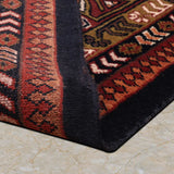 Zardaan – Hand Knotted Wool Rug in Navy Blue/Rust
