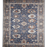 Neelvira – Hand Knotted Wool Rug in Denim Blue/Slate Grey