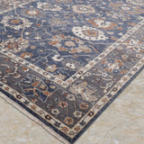 Neelvira – Hand Knotted Wool Rug in Denim Blue/Slate Grey