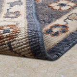 Neelvira – Hand Knotted Wool Rug in Denim Blue/Slate Grey